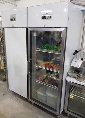 Холодильный шкаф Berg GN650TNG, 700, 1 дверь, Стекло, Нержавеющий, Динамическое