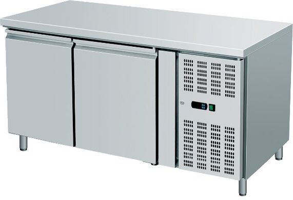 Холодильный стол двухдверный AMITEK AK2100TN, -2...+8 С, 2 двери, Нерж сталь