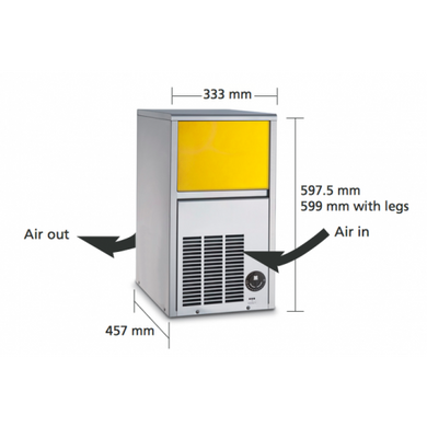 Льдогенератор Icemake ND 21 AS, до 30 кг , кубиковий, З підключення