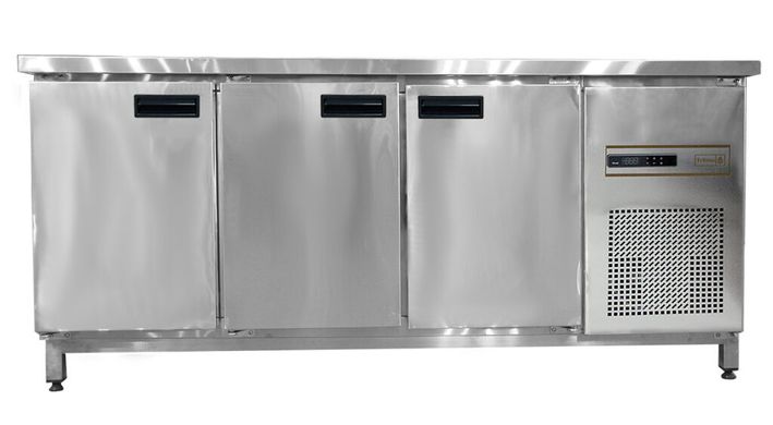 Холодильный стол Tehma 3 двери 1860х700х850, +2...+8С, 3 двери, Нерж сталь