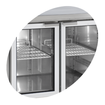Стіл холодильний Tefcold CK7310G, +2...+10 С, 3 двери, Скло