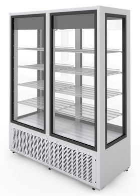 Холодильный шкаф витрина Эльтон 1,5 С двери купе стеклянные, 1500, 2 двери, Скло, Фарбований, Динамічне