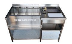 Барная станция 1400х700 c мойкой и емкостями инвентаря