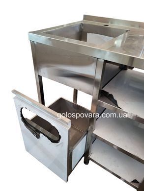 Барная станция 1900х600х850 с мойкой, баком и открытыми полками