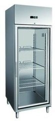 Холодильный шкаф Berg GN650TNG, 700, 1 дверь, Стекло, Нержавеющий, Динамическое