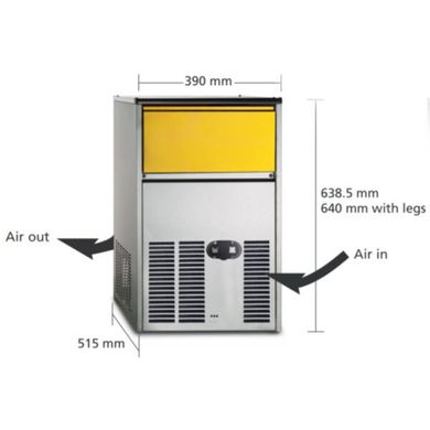 Льдогенератор Icemake ND 31 AS, 31-50 кг, кубиковий, З підключення