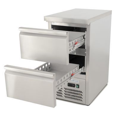 Стіл холодильний GoodFood GF-S451-2D-H6C, +2...+8С, 1 дверь, з шухлядами, Нерж сталь