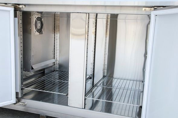 Холодильний стіл Tehma 4 двери&nbsp;2320х700х850, +2...+8С, 4 двери, Нерж сталь