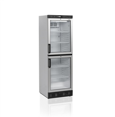 Холодильный шкаф Tefcold FS2380-I, 370, 1 дверь, 2 двери, Стекло, Нержавеющий, Динамическое