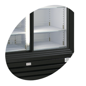 Холодильный шкаф для напитков Tefcold SLDG600, 600, 2 двери, 3 двери, Стекло, Крашенный, Динамическое