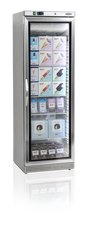 Морозильный шкаф со стеклом Tefcold UF400VSG-P, 390, 1 дверь, Стекло, Нержавеющий, Динамическое