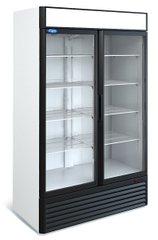 Холодильна шафа МХМ Капрі 1,12УСК, 1200, 2 двери, Скло, Фарбований, Динамічне