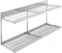 Cушка настінна для посуду Tehma 1200x325x510 мм нержавіюча сталь