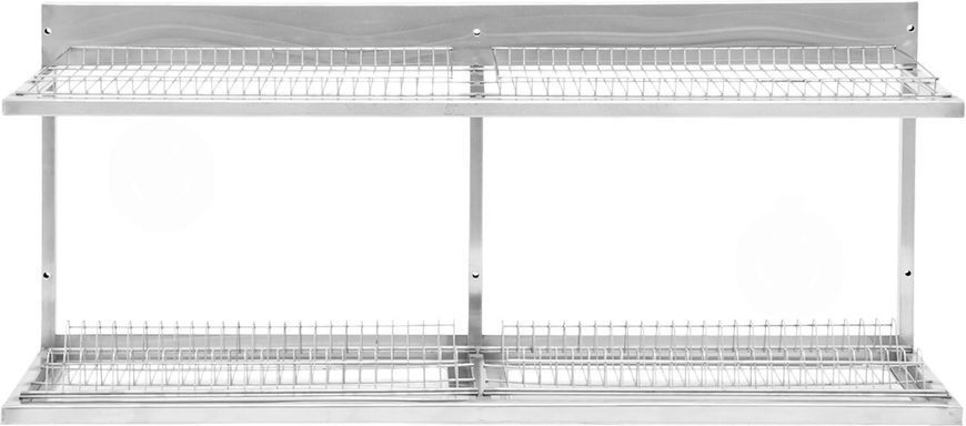 Cушка настінна для посуду Tehma 1200x325x510 мм нержавіюча сталь