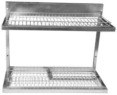 Cушка настенная для посуды Tehma 600x325x510 мм нержавеющая сталь