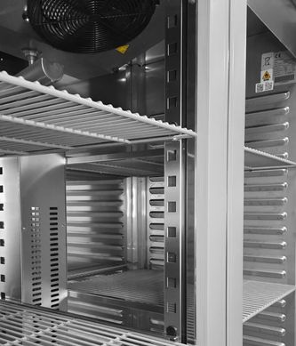 Морозильный шкаф Brillis GRN-BL18-EV-SE-LED, 1400, 2 двери, Нерж сталь, Нержавеющий, Динамическое