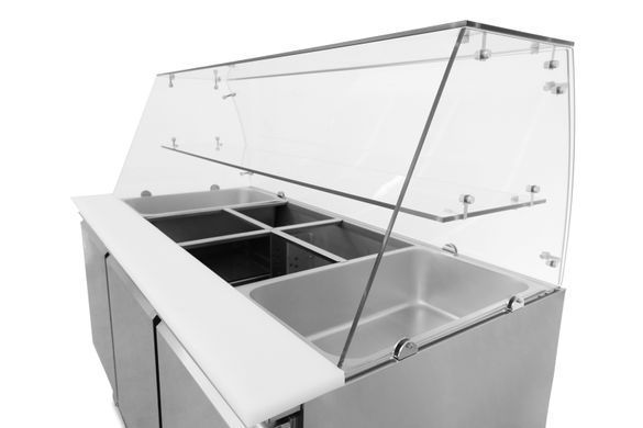 Холодильный стол GoodFood GF-S903SQ-HC, +2...+8С, 3 двери, Нерж сталь