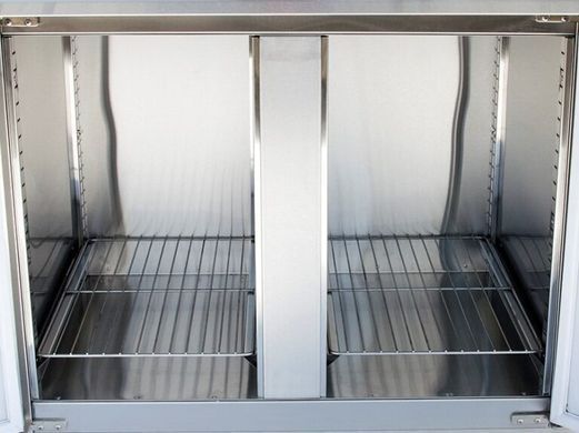 Холодильный стол Tehma 2 двери 900х700х850 нижний агрегат, +2...+8С, 2 двери, Нерж сталь
