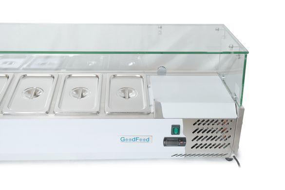 Холодильная витрина для топпинга GoodFood GF-VRX1500/380-H6C