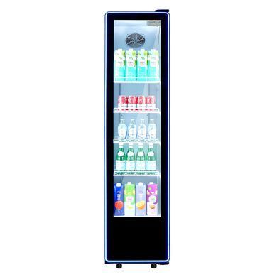 Шафа холодильна для напоїв GoodFood BC380NBW2LEDBLUE, 300, 1 дверь, Скло, Фарбований, Динамічне