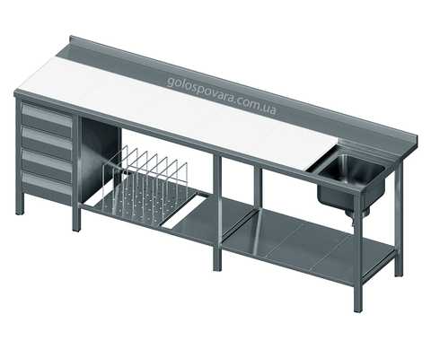 Стол разделочный (производственный) из нержавейки СРЦЦ Э /