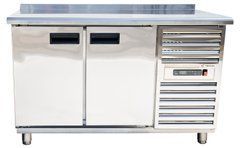 Холодильный стол Tehma 2 двери&nbsp;1400х600х850, +2...+8С, 2 двери, Нерж сталь