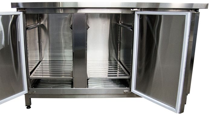 Холодильный стол Tehma 2 двери 1400х600х850, +2...+8С, 2 двери, Нерж сталь
