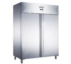 Шафа холодильна Goodfood GF-GN1200TN-HC, 1200, 2 двери, Нерж сталь, Нержавіючий, Динамічне