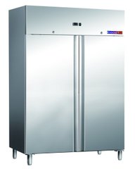 Морозильный шкаф CoolEQ GN1410BT, 1400, 2 двери, Нерж сталь, Нержавеющий, Динамическое