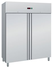 Холодильные шкафы Amitek AK1410TN, 1350, 2 двери, Глухая , Нерж сталь, Нержавеющий, Динамическое
