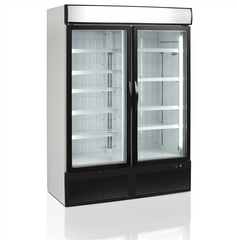 Морозильный шкаф со стеклом Tefcold NF5000G-P двухдверный, 1000, 2 двери, Скло, Фарбований, Динамічне