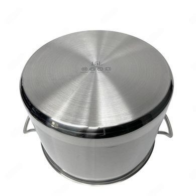 Кастрюля низкая с крышкой Brillis 9 л d260х170 мм