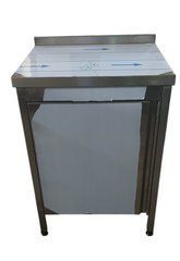 Тумба 600x600x850 2 полки из нержавейки
