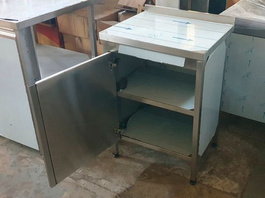 Тумба 600x600x850 2 полки из нержавейки